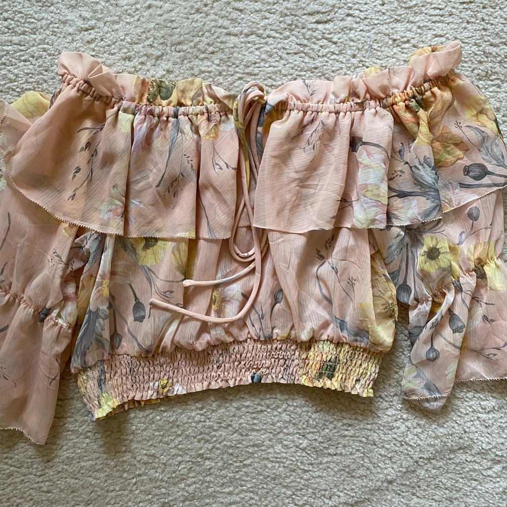 brand new flowy off the shoulder top
